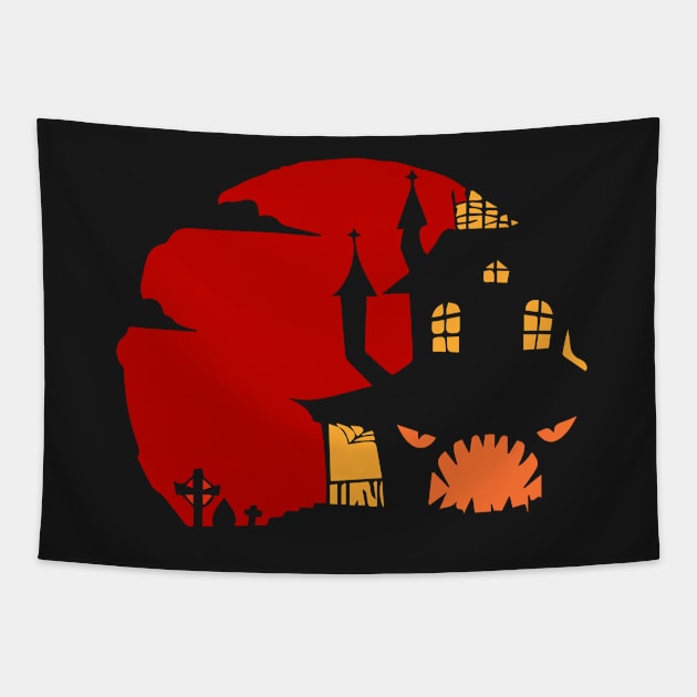 Hallowen house Tapestry by Right-Fit27