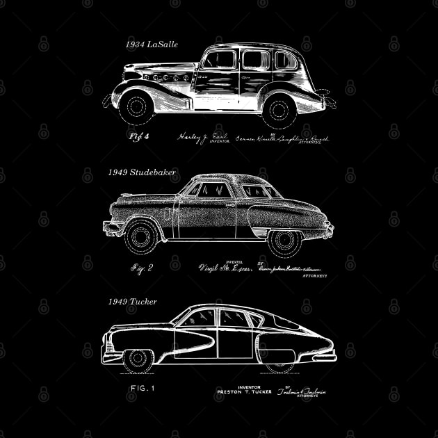 Classic Cars Patent Blueprints by MadebyDesign
