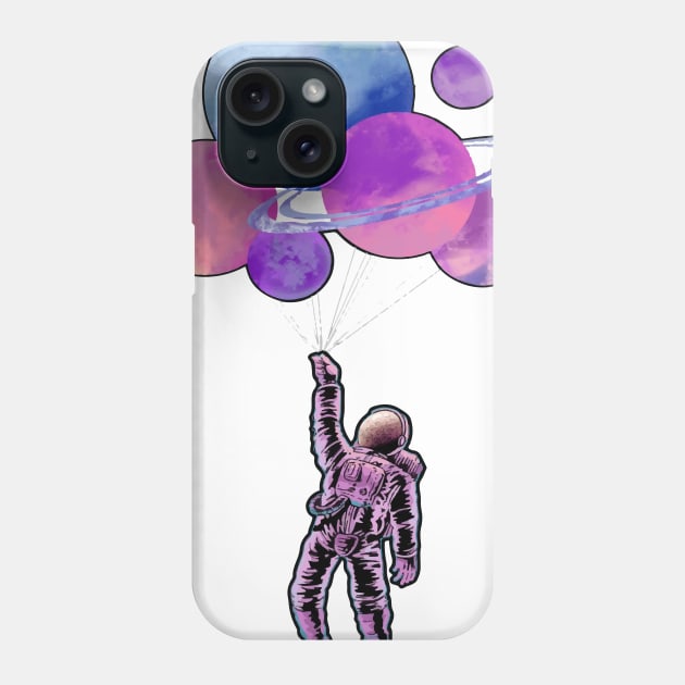 Astronaut Balloons Phone Case by yagakubruh