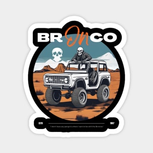 bronco lover cool skull design Magnet