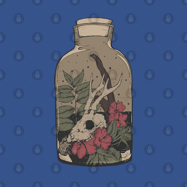 Skull in a jar - Terrarium - T-Shirt