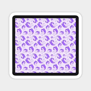 Lilac dolphins Magnet