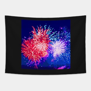 Pixel Firework No.64 Tapestry