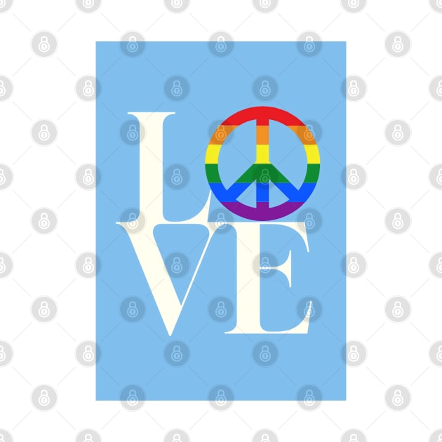 Peace and love - symbol for diversity and inclusion in blue by punderful_day