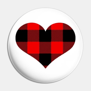 Heart with plaid pattern Pin