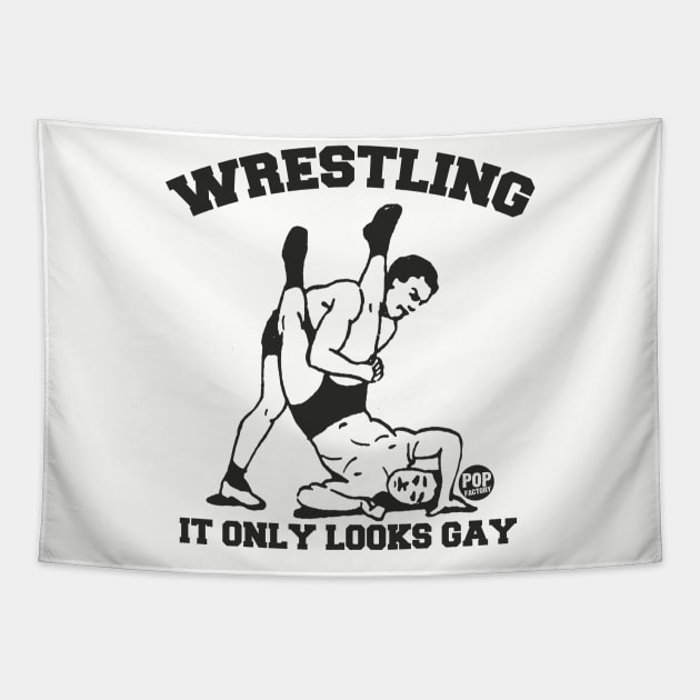 wrestling Tapestry by toddgoldmanart