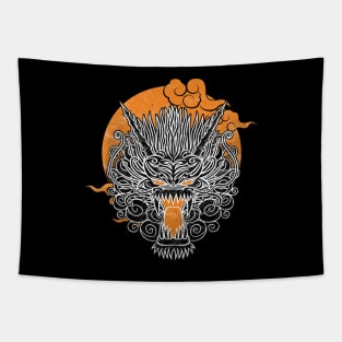 Mythological Gods Head Tapestry