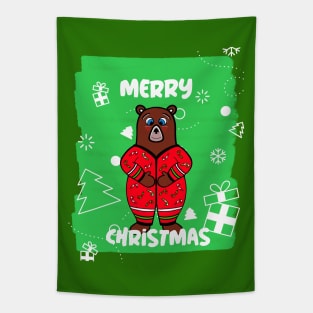 Christmas Bear A Beary Christmas Tapestry