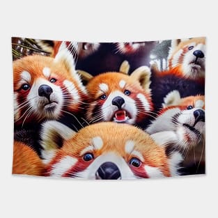 Red Panda Lesser Wild Nature Funny Happy Humor Photo Selfie Tapestry