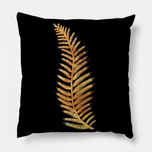 Mustard Yellow Fern Leaf Pillow