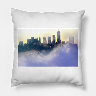 City above the Clouds Pillow