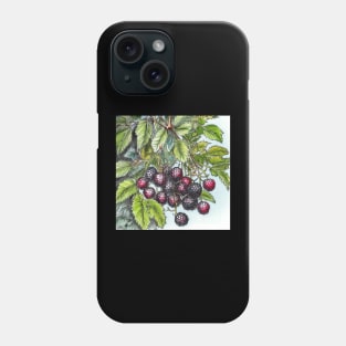 Blackberry drawing Phone Case