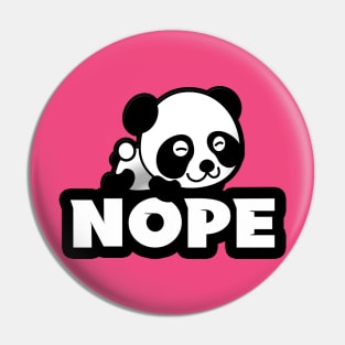 Nope Lazy Panda Lover Gift Pin