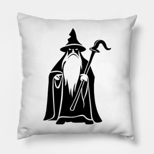 Minimalist Vector Human Wizard Pillow