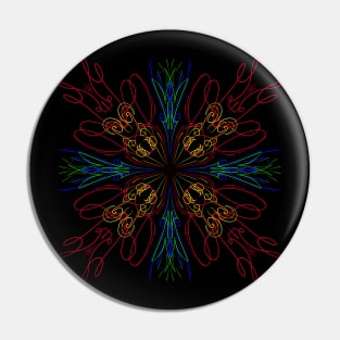 Pinstripe rosette Pin