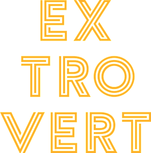 Extrovert - Yellow Print Magnet