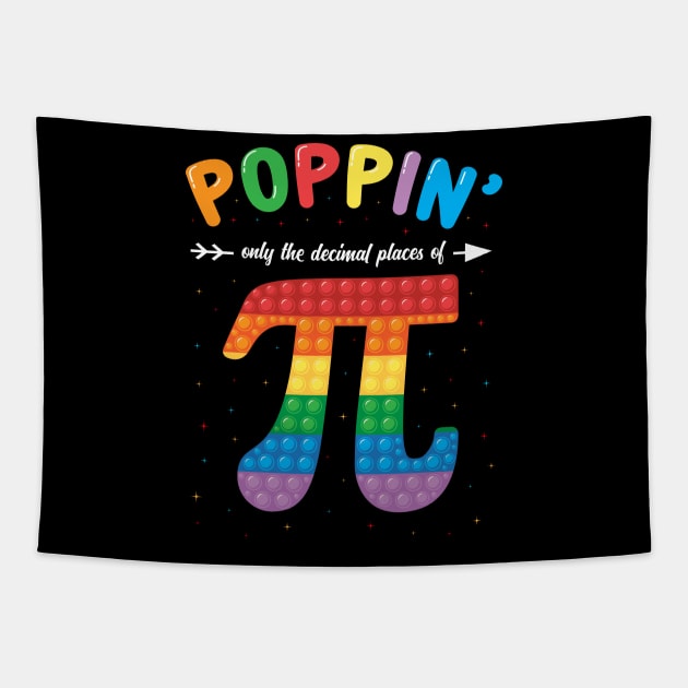 Funny Poppin only the decimal places of Pi Day Tapestry by jodotodesign