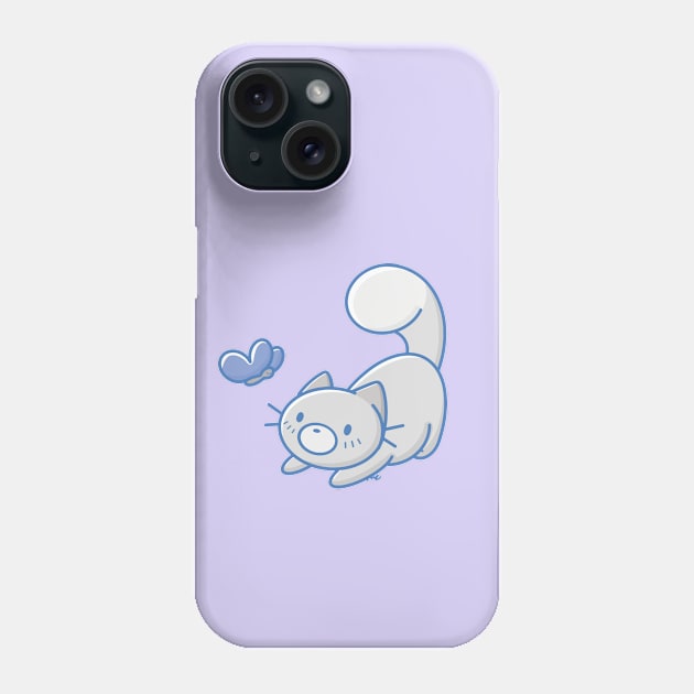 kawaii cat Phone Case by Sugar Bubbles 