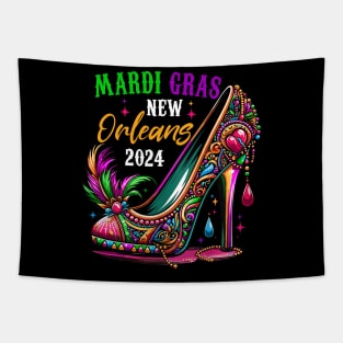 Mardi Gras 2024 Women Girl New Orleans Matching Girls Tapestry