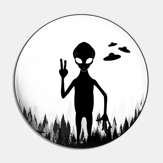 Funny Alien And Ufos Pin by Tesszero