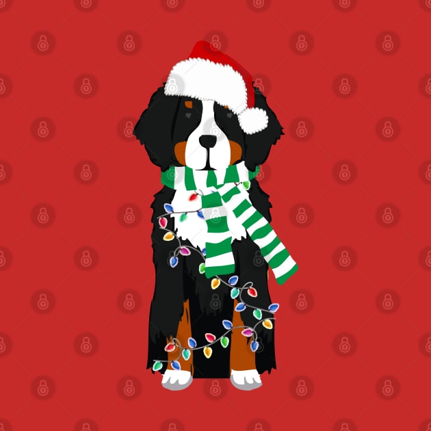 Bernese Mt Dog Christmas Lights by EMR_Designs