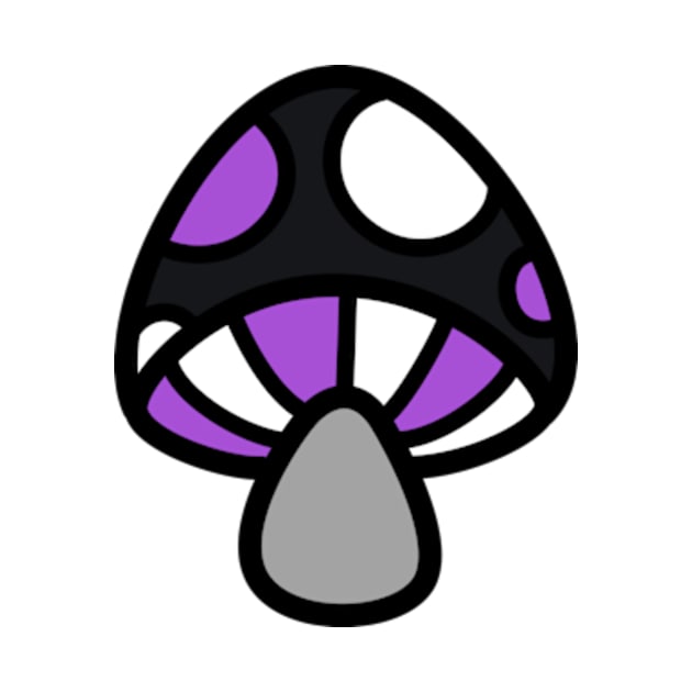 Asexual Mushroom Discrete Pride Flag by JadedOddity