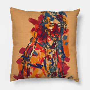 Black Yet Colorful Pillow