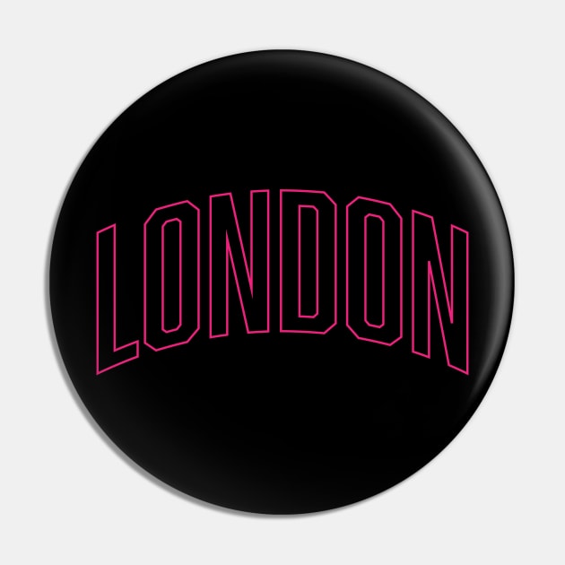 London Hot Pink Outline Pin by Good Phillings