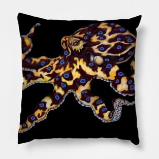 Blue Ringed Octopus Pillow