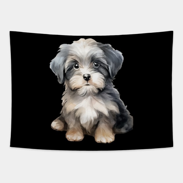 Puppy Havanese Tapestry by DavidBriotArt