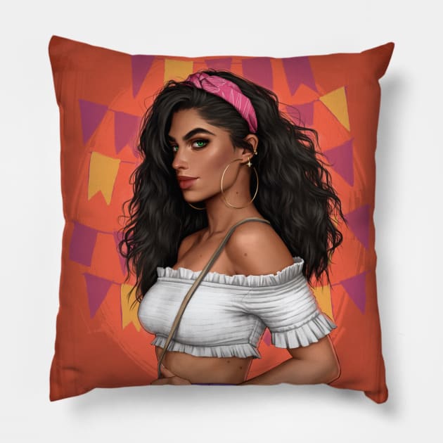 Esmeralda Pillow by fdasuarez