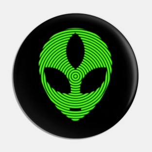 3rd eye Alien; Green Radial Pin