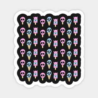 Scary ice creams pattern Magnet