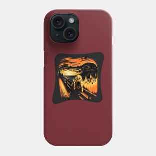 Handsome illustration of The Scream by Edvard Munch Phone Case