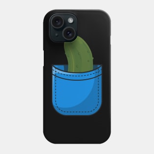 Is that a pickle in your pocket? Funny Vegetarian Vegan Humor Phone Case