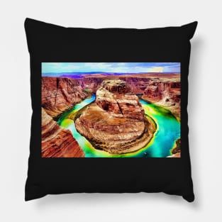 Horseshoe Bend Glen Canyon National Park Landscape Pillow