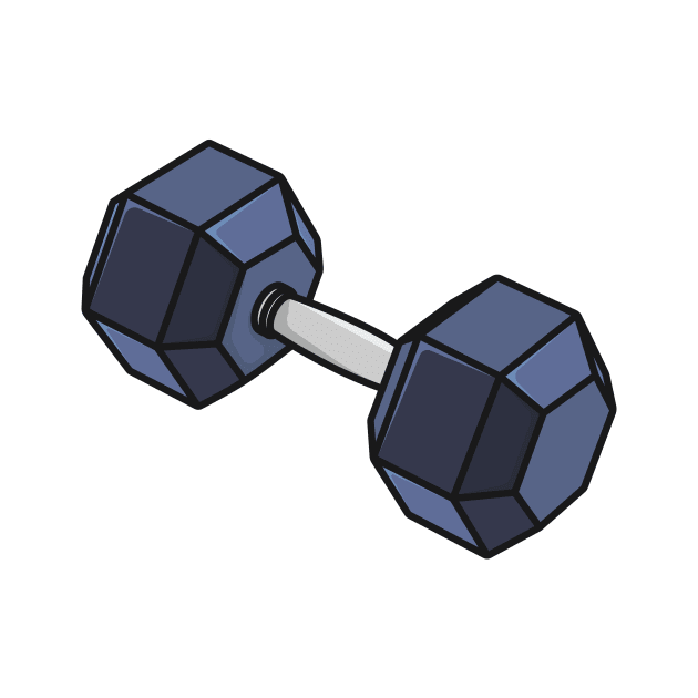 Gym Dumbbells Sticker vector illustration. Gym fitness object icon concept. Low weight dumbbells sticker logo design. Dumbbell for training body muscles sticker design logo. by AlviStudio