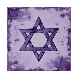 Shabby Chic Purple Star of David Painting T-Shirt