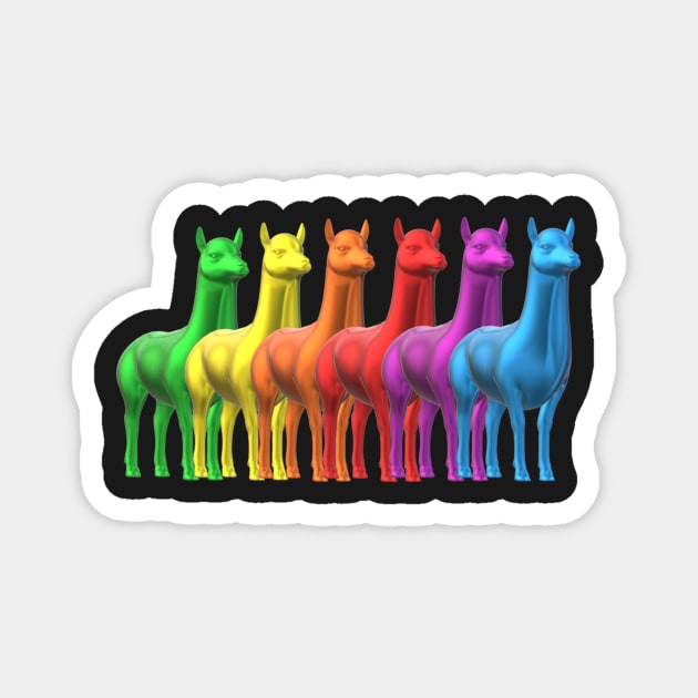 Rainbow Alpacas Magnet by Klssaginaw