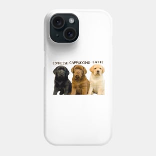 Espresso cappuccino latte cute puppy Phone Case