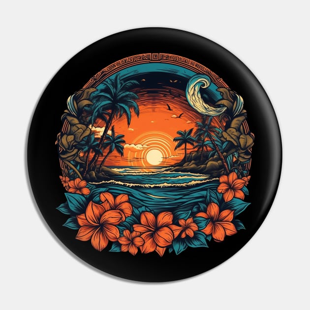 Tropical Paradise Pin by DavidLoblaw