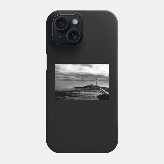 St Mary's Island Monochrome Phone Case by Violaman