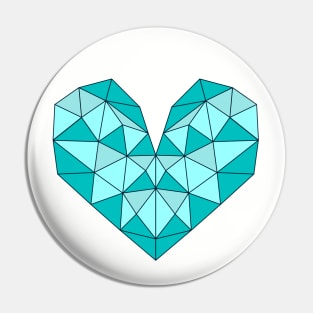 Crystal heart. Pin