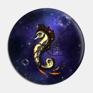 Cute little steampunk seahorse Pin