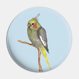 Cute female cockatiel Pin