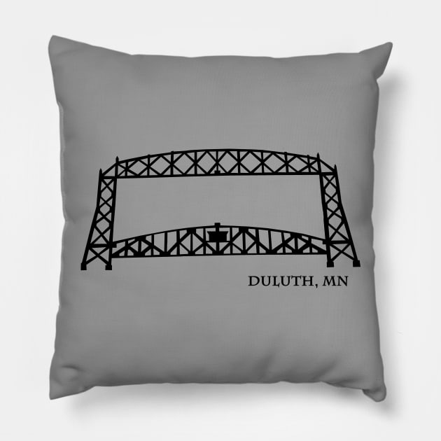 Duluth, MN Aerial Lift Bridge Pillow by gorff