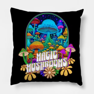 Magic Mushrooms - psychedelic trip Pillow