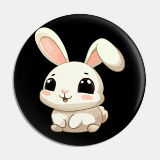 cute baby bunny cartoon vector illustration Pin