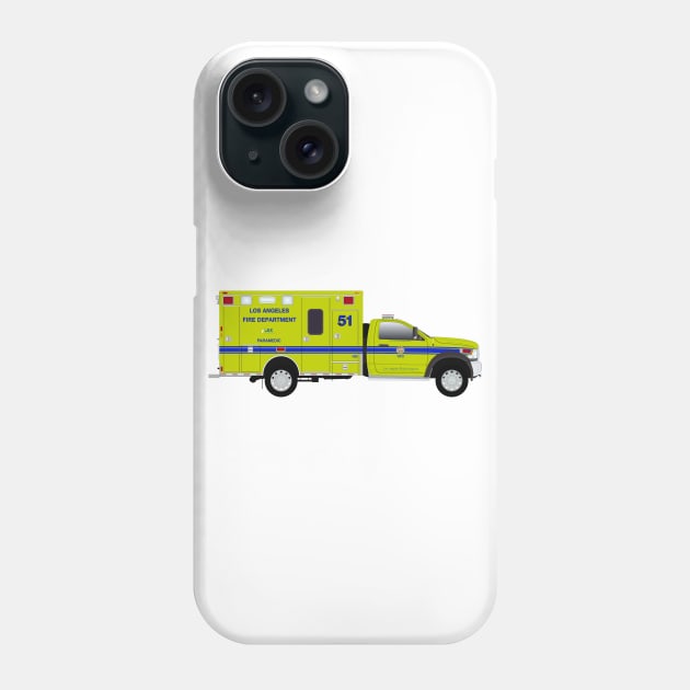 Los Angeles Fire Department LAX Ambulance Phone Case by BassFishin