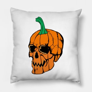 pumpkin skull Pillow